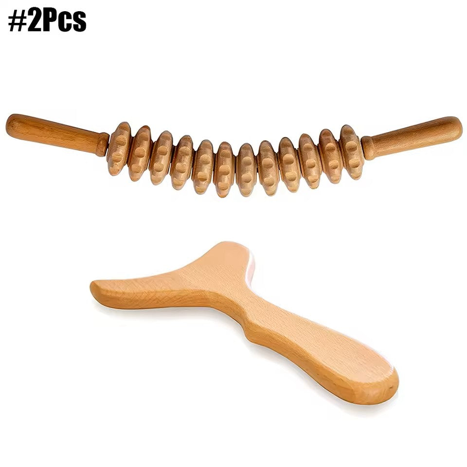 Wooden Gua Sha Massage Tools Set