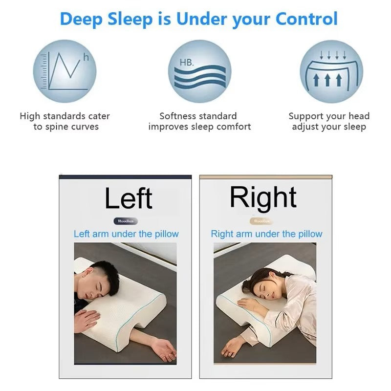 Memory Foam Pillow for Couples With Arm Rest
