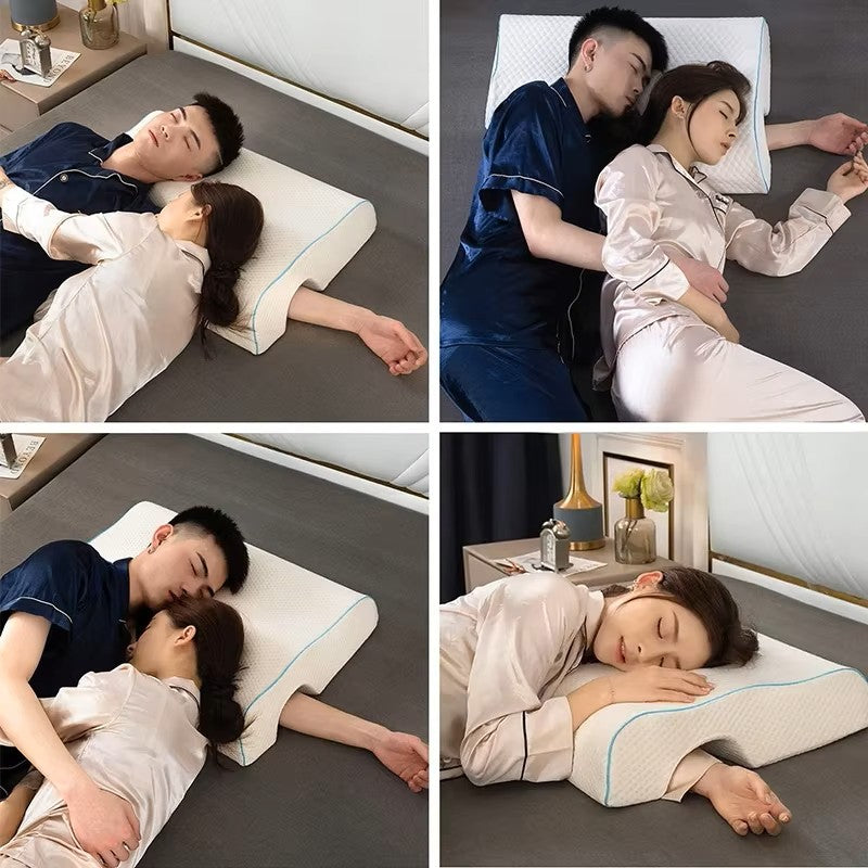 Memory Foam Pillow for Couples With Arm Rest