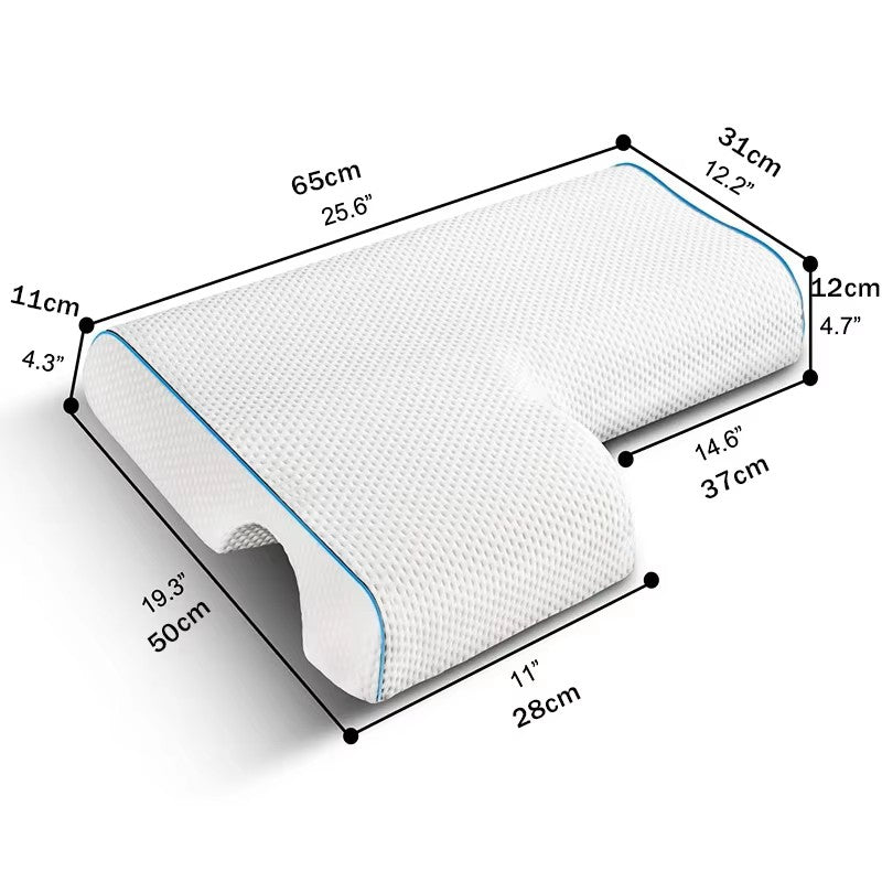 Memory Foam Pillow for Couples With Arm Rest
