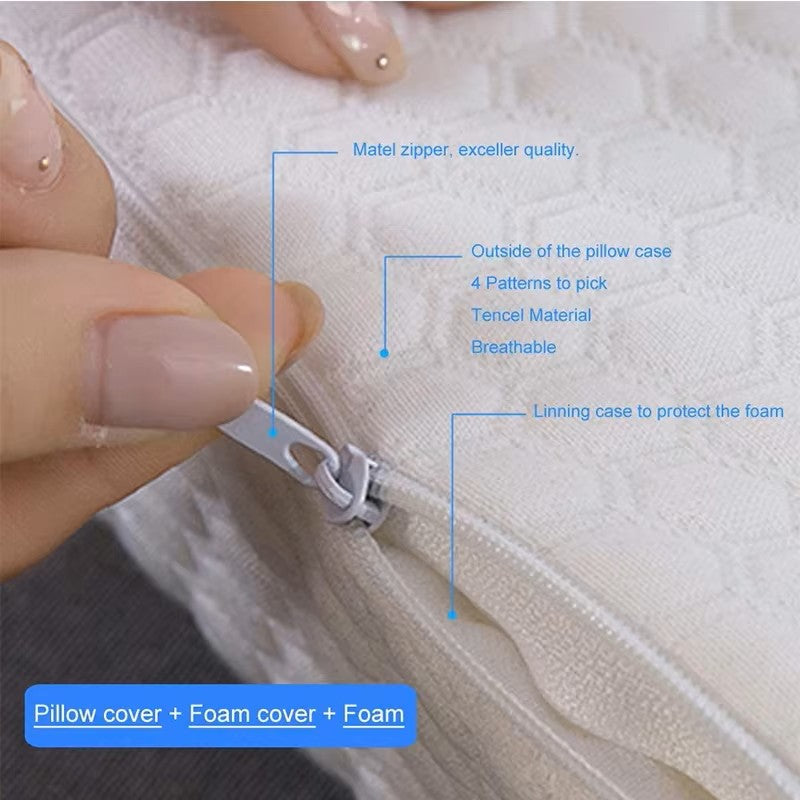Memory Foam Pillow for Couples With Arm Rest