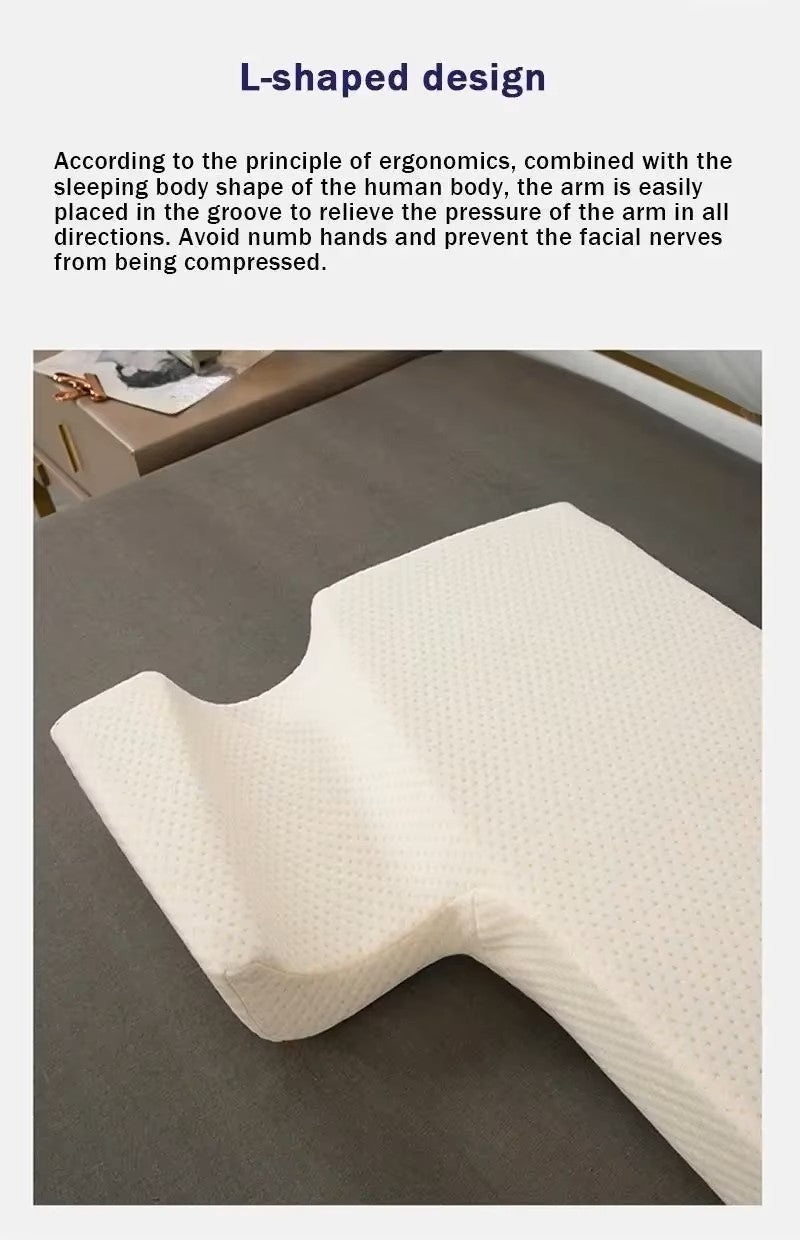 Memory Foam Pillow for Couples With Arm Rest