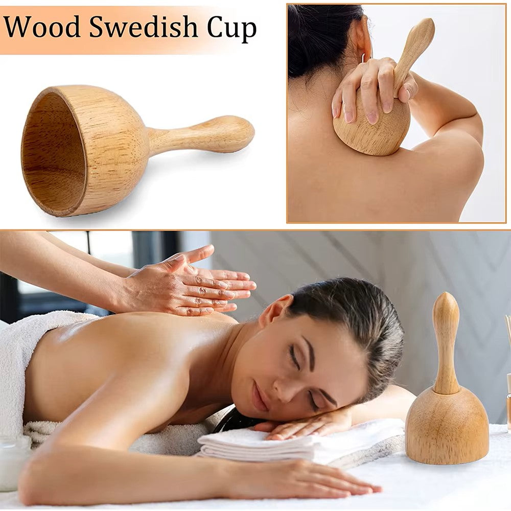 Wooden Gua Sha Massage Tools Set